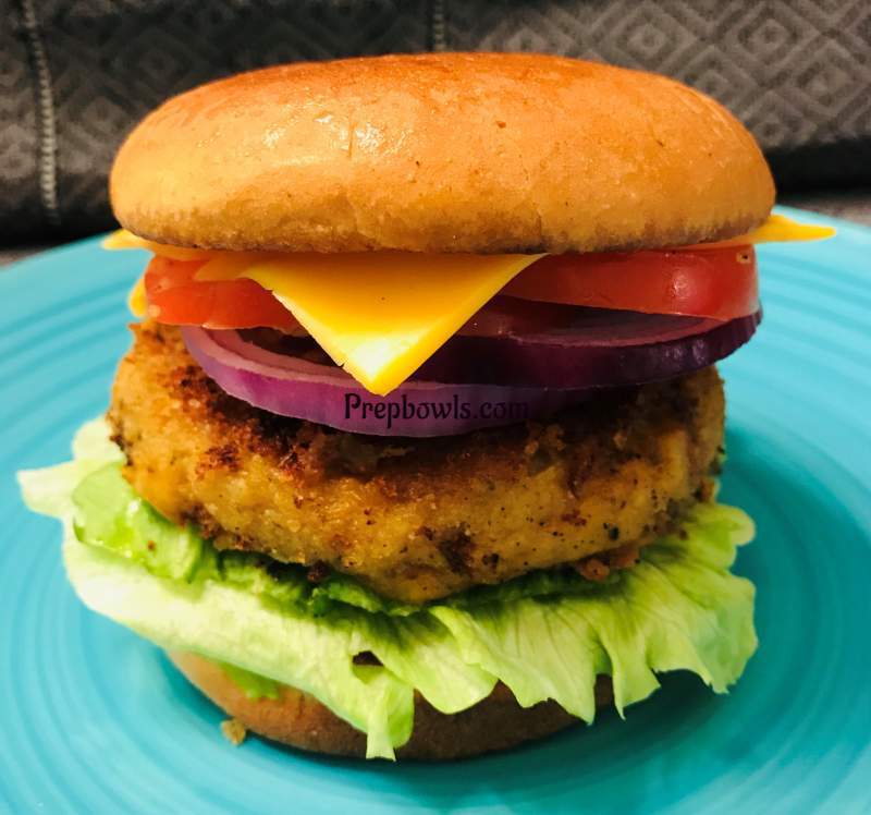 Soya Chunks Burger Prepbowls