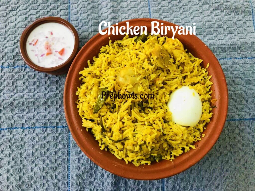 Easy Restaurant style Chicken biryani one pot cooking recipe pressure cooking method step by step pictures and instructions
