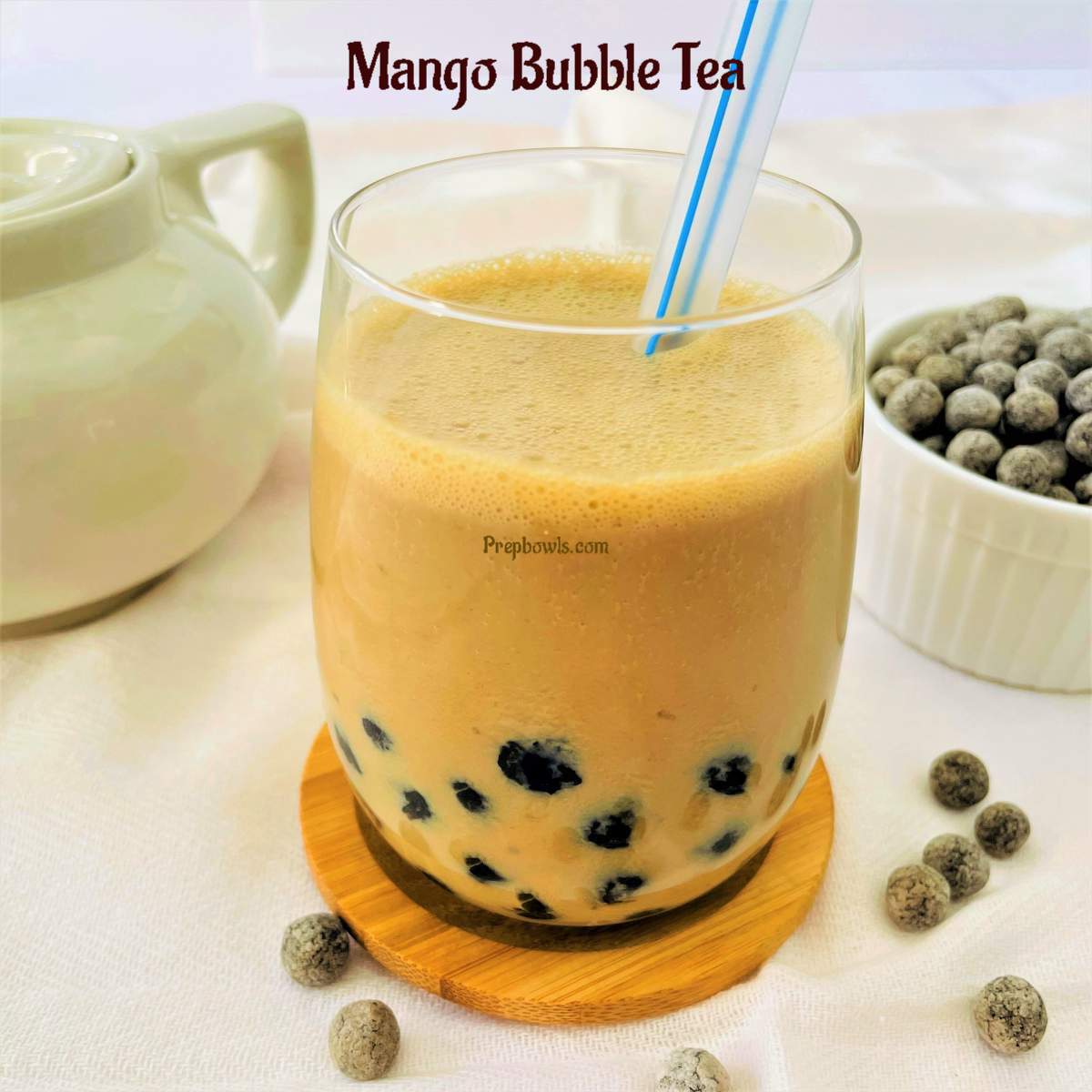 Instant Pot Mango Bubble Tea Iced Boba Milk Tea Prepbowls